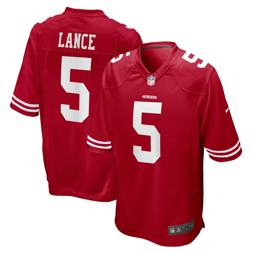 Men's San Francisco 49ers Trey Lance Game Jersey Scarlet